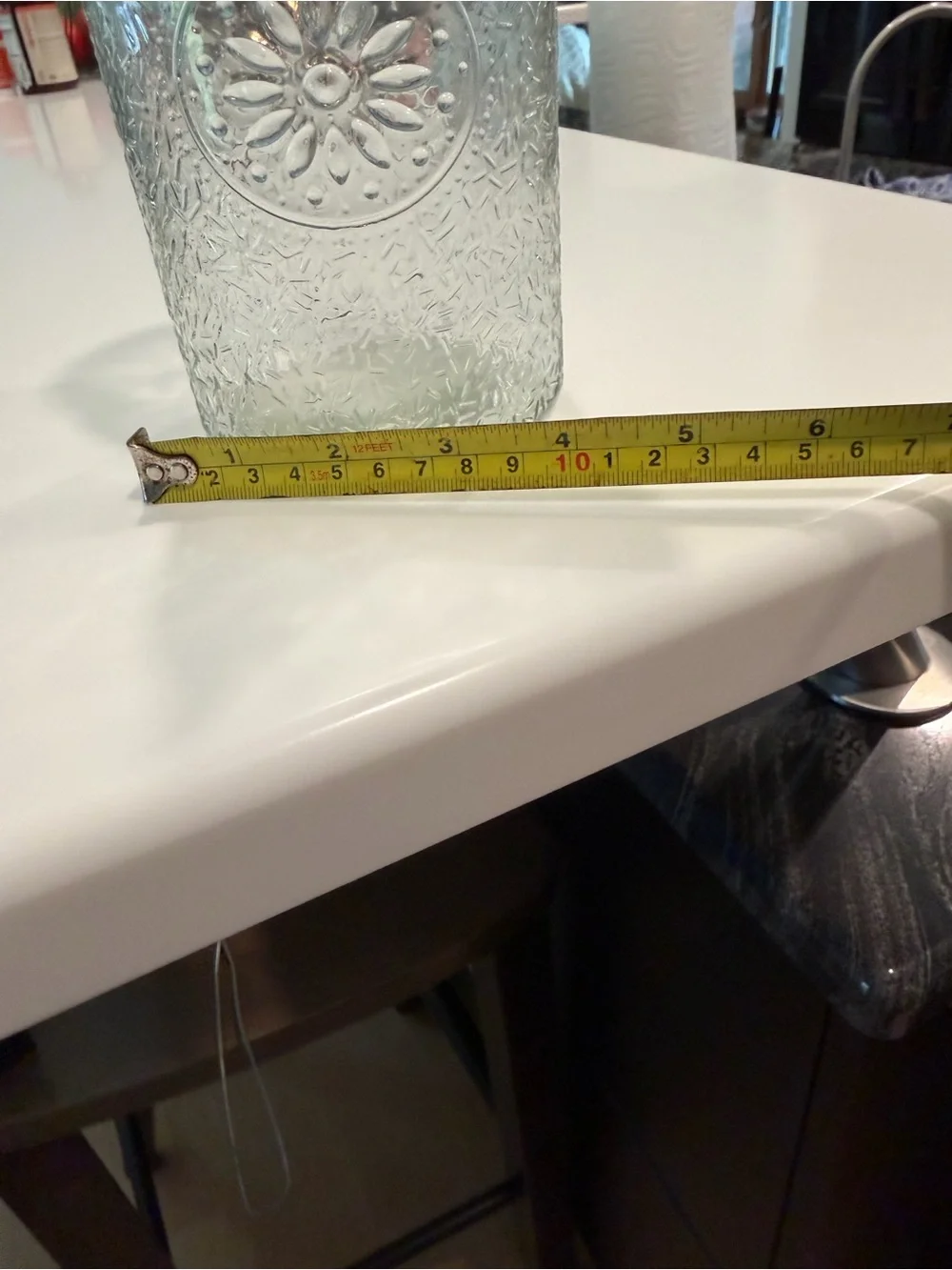 Clear Textured Glass Decorative Vase - Home Accents